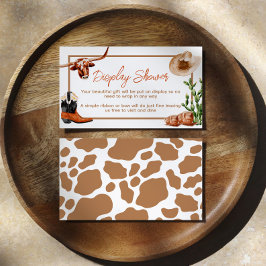 Tarjeta De Recepción Little Cowboy Western Rodeo Display Shower