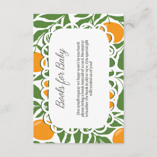 Tarjeta De Recepción Little Cutie Citrus Baby Shower Books For Baby 