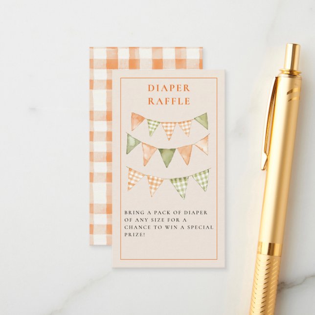 Tarjeta De Recepción Little Cutie Citrus Naranja Baby Shower (Anverso/Reverso In Situ)