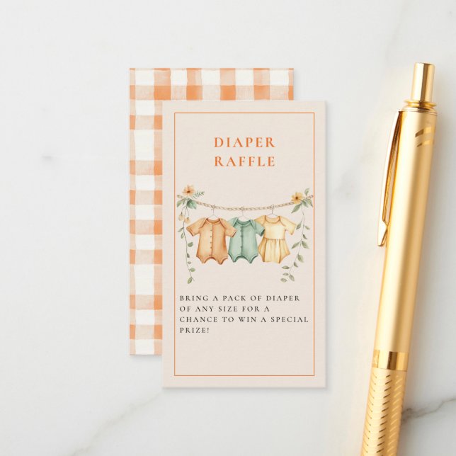 Tarjeta De Recepción Little Cutie Citrus Naranja Baby Shower (Anverso/Reverso In Situ)