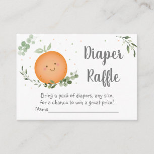 Tarjeta De Recepción Little Cutie Clementine Baby Shower Diaper Raffle