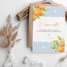 Tarjeta De Recepción Little Cutie Clementine Diaper Raffle Baby Shower