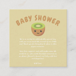 Tarjeta De Recepción Little Cutie Kiwi Baby Shower