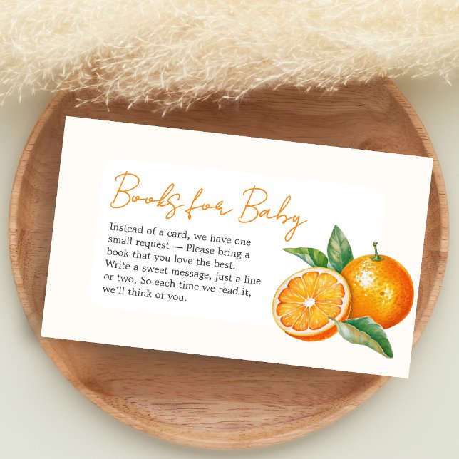 Tarjeta De Recepción Little Cutie Orange Baby Shower Books for Baby (Little Cutie Baby Shower Books for Baby)