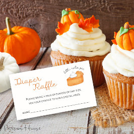 Tarjeta De Recepción Little Cutie Pie-Diaper Raffle