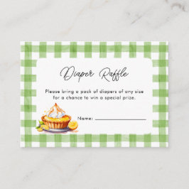 Tarjeta De Recepción Little Cutie Pie Gingham Diaper Raffle