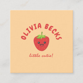 Tarjeta De Recepción Little Cutie Strawberry Baby Shower