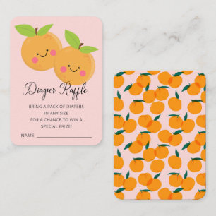 Tarjeta De Recepción Little Cuties Baby Shower Diaper Raffle