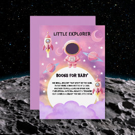 Tarjeta De Recepción Little Explorer Modern Purple Baby Shower