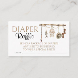 Tarjeta De Recepción Little Fisherman Baby Shower Diaper Raffle