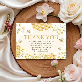 Tarjeta De Recepción Little Honey Baby Shower Thank You Card