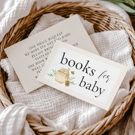 Tarjeta De Recepción Little Honey Books For Baby Bee Baby Shower