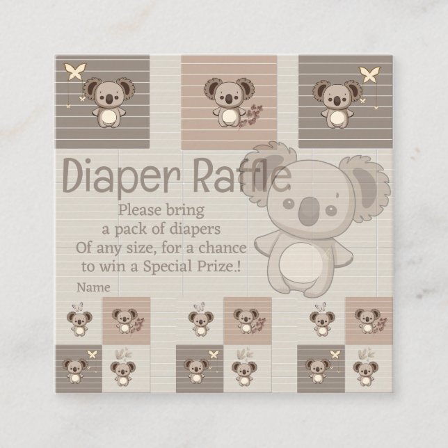 Tarjeta De Recepción Little Koala Bliss (Anverso)