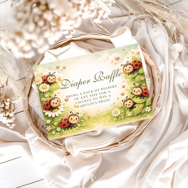 Tarjeta De Recepción Little Ladybug Garden Celebration Diapper Raffle (Subido por el creador)