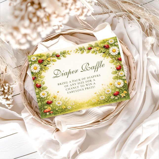 Tarjeta De Recepción Little Ladybug Garden Diapper Raffle (Subido por el creador)