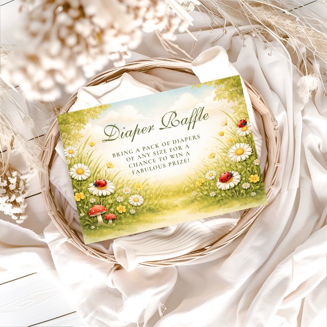 Tarjeta De Recepción Little Ladybug Meadow Celebration Diapper Raffle (Subido por el creador)