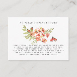 Tarjeta De Recepción Little Ladybugs | No ajustar el inserto de la duch