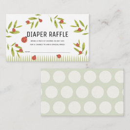 Tarjeta De Recepción Little Love Bug Ladybug Diaper Raffle Ticket