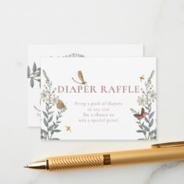 Tarjeta De Recepción Little Love Bug Wildflower Baby Shower