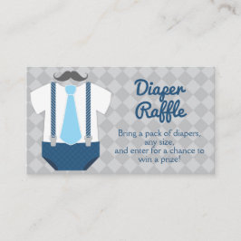Tarjeta De Recepción Little Man Diaper Raffle Baby Shower