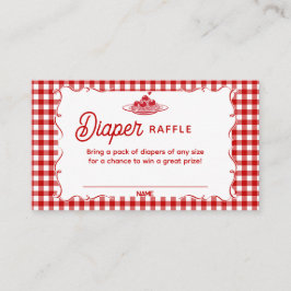 Tarjeta De Recepción Little Meatball Baby Shower Diaper Raffle Card