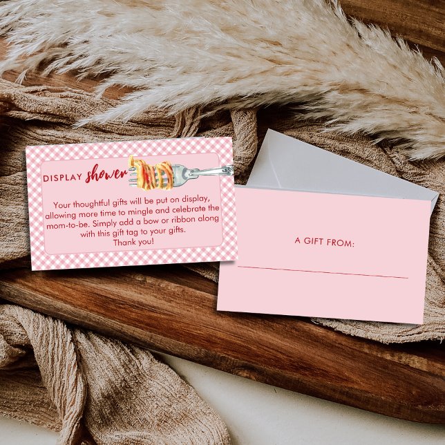 Tarjeta De Recepción Little Meatball Display Shower Pink Baby Shower (Subido por el creador)