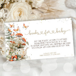 Tarjeta De Recepción Little Mushroom Baby Shower forest Baby Shower