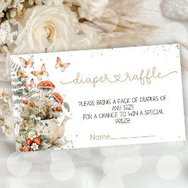 Tarjeta De Recepción Little Mushroom Baby Shower forest Baby Shower