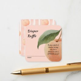 Tarjeta De Recepción Little Peach Diaper Raffle Enclosure Card