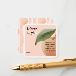 Tarjeta De Recepción Little Peach Diaper Raffle Enclosure Card