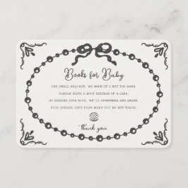 Tarjeta De Recepción Little Pearl Coquette Bow Books for Baby Insert