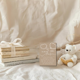 Tarjeta De Recepción Little Piece of Heaven Beige Books For Baby