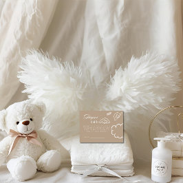 Tarjeta De Recepción Little Piece of Heaven Beige Diaper Raffle Card