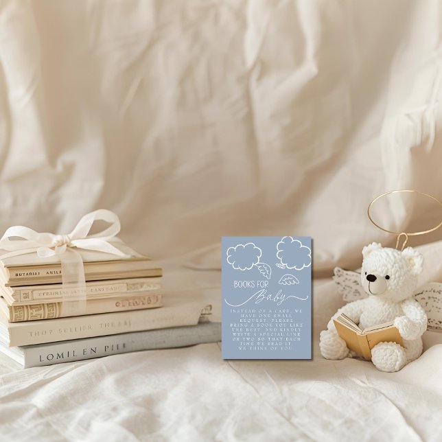 Tarjeta De Recepción Little Piece of Heaven Blue Books For Baby (Little Piece of Heaven Blue Books For Baby Enclosure Card)