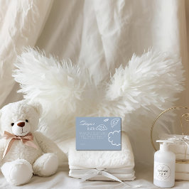Tarjeta De Recepción Little Piece of Heaven Blue Diaper Raffle Card