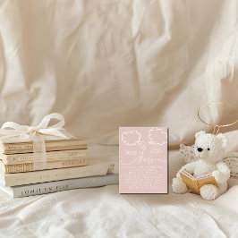 Tarjeta De Recepción Little Piece of Heaven Pink Books For Baby