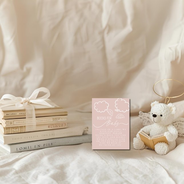 Tarjeta De Recepción Little Piece of Heaven Pink Books For Baby (Little Piece of Heaven Pink Books For Baby Enclosure Card)