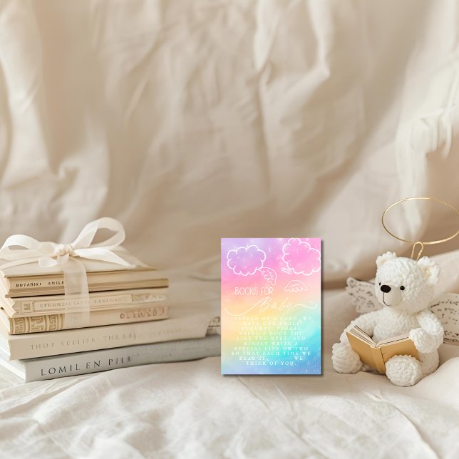 Tarjeta De Recepción Little Piece of Heaven Rainbow Books For Baby (Little Piece of Heaven Rainbow Books For Baby Enclosure Card)