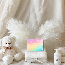 Tarjeta De Recepción Little Piece of Heaven Rainbow Diaper Raffle Card