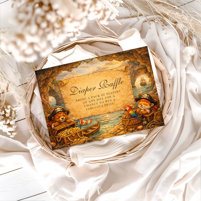 Tarjeta De Recepción Little Pirates Treasure Voyage Diapper Raffle (Subido por el creador)