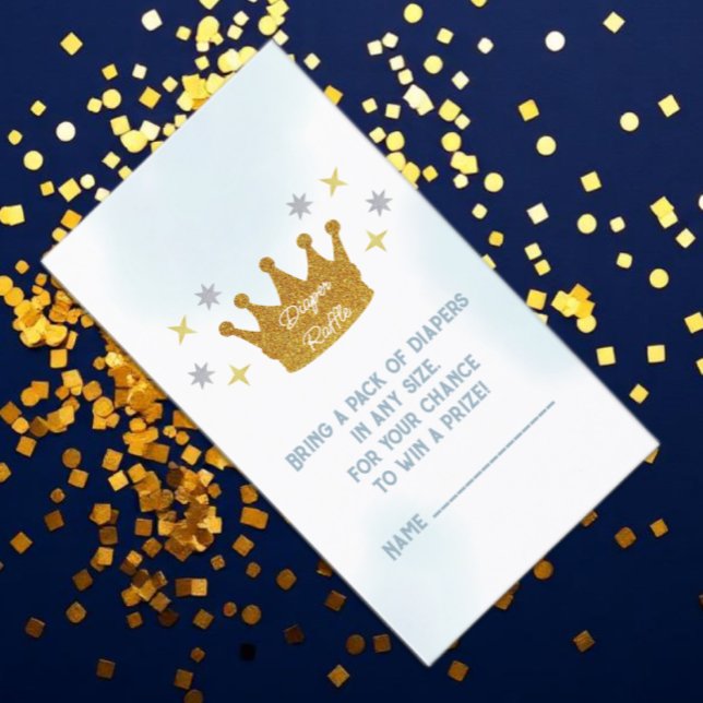 Tarjeta De Recepción Little Prince Boy Baby Shower Diaper Raffle (Subido por el creador)