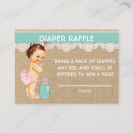 Tarjeta De Recepción Little Princess Diaper Raffle Insert
