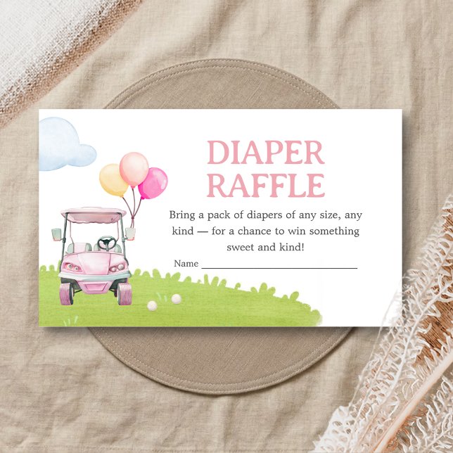 Tarjeta De Recepción Little Putter Golf Baby Shower Diaper Raffle (Subido por el creador)