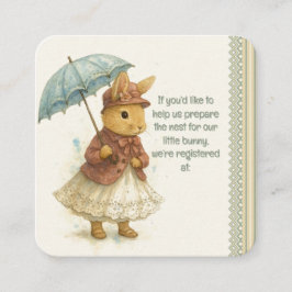 Tarjeta De Recepción Little Rabbit Baby Shower for Girl