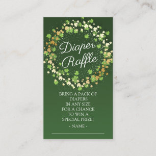 Tarjeta De Recepción Little Shamrock Baby Shower Diaper Raffle