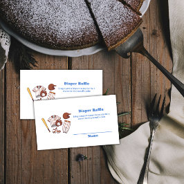 Tarjeta De Recepción Little Slugger Baseball Diaper Raffle Baby Shower