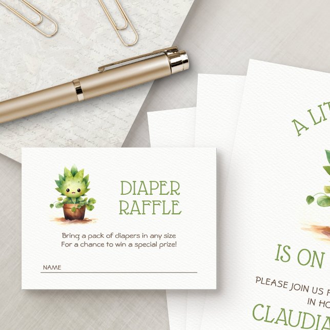 Tarjeta De Recepción Little Sprout Baby Shower (Subido por el creador)