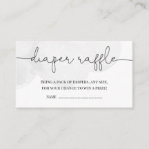 Little Star Gray Baby Shower Diaper Raffle