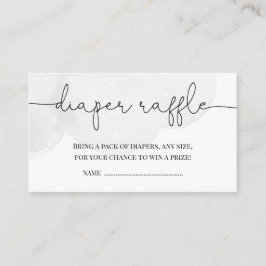 Tarjeta De Recepción Little Star Gray Baby Shower Diaper Raffle