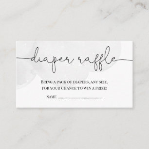 Tarjeta De Recepción Little Star Gray Baby Shower Diaper Raffle